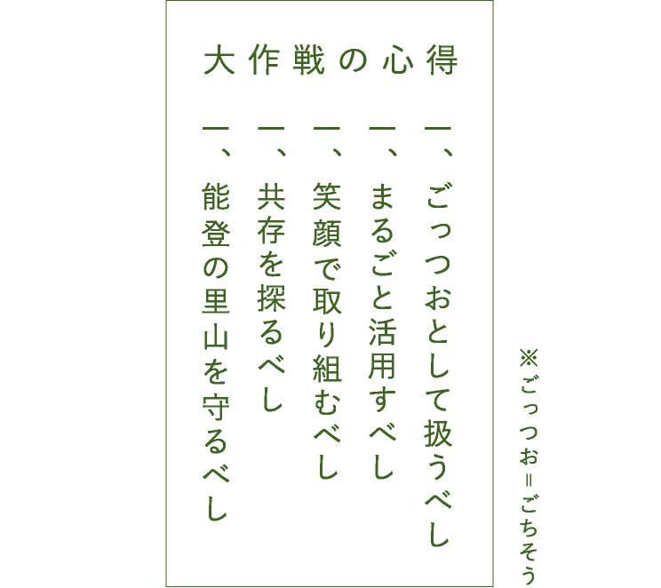 大作戦の心得